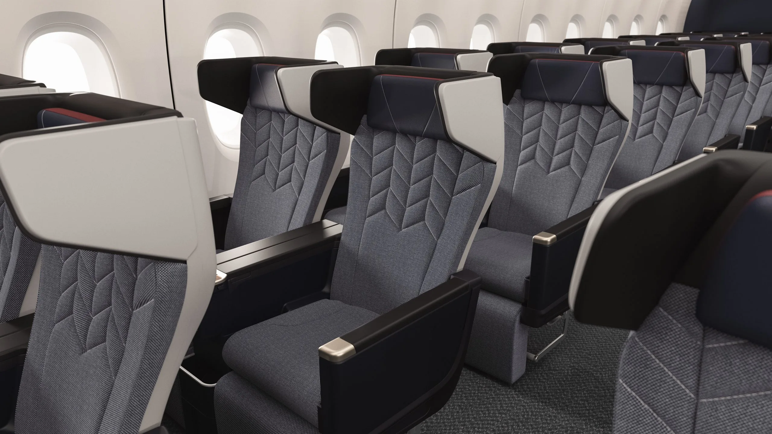 World Traveller Plus cabin on the refurbished British Airways A380