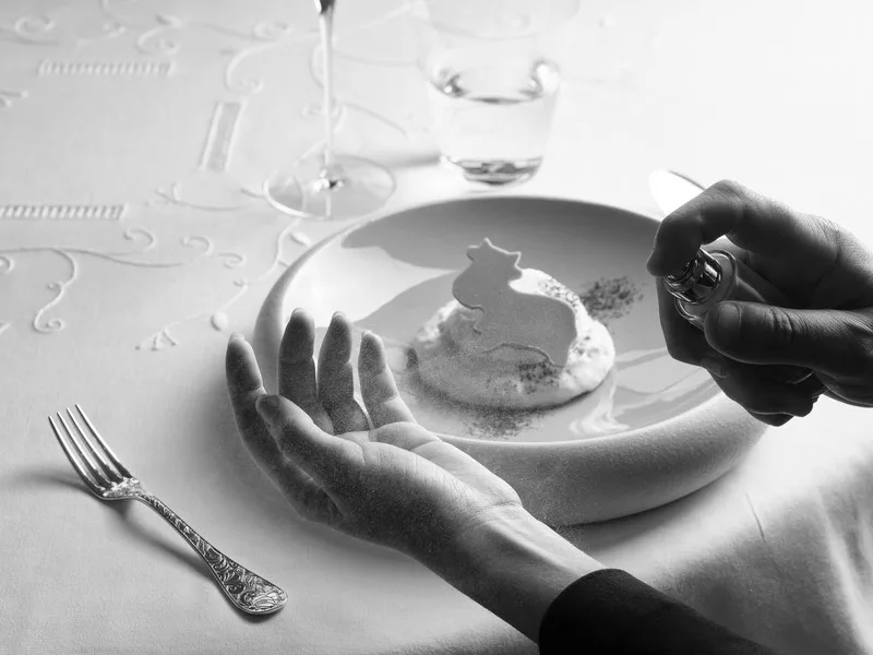 Dessert served at the table at Otto Geleng, Grand Hotel Timeo, A Belmond Hotel, Taormina